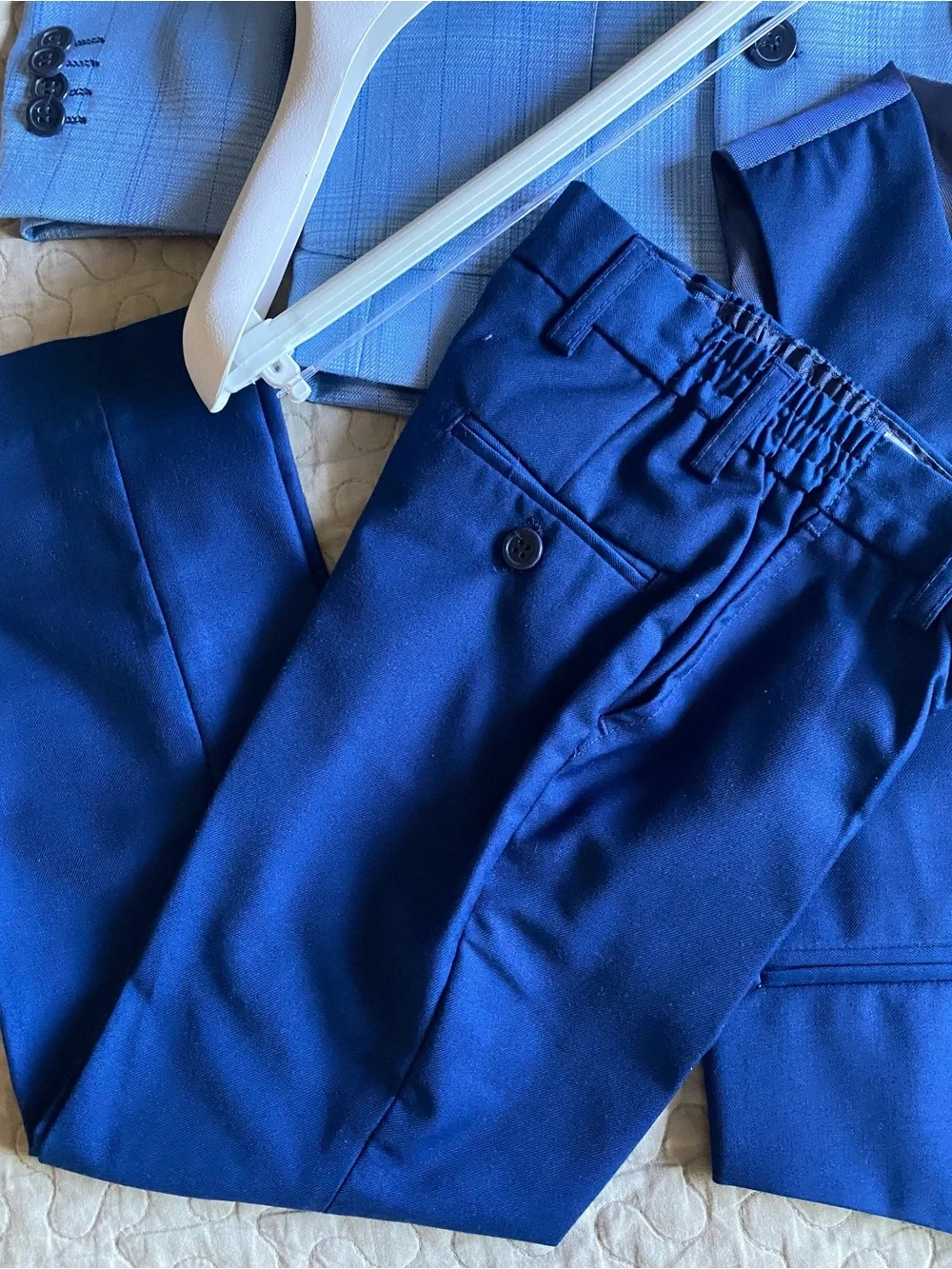 Blue Boys' 3-Piece Suit Set - Jacket, Vest & Pants